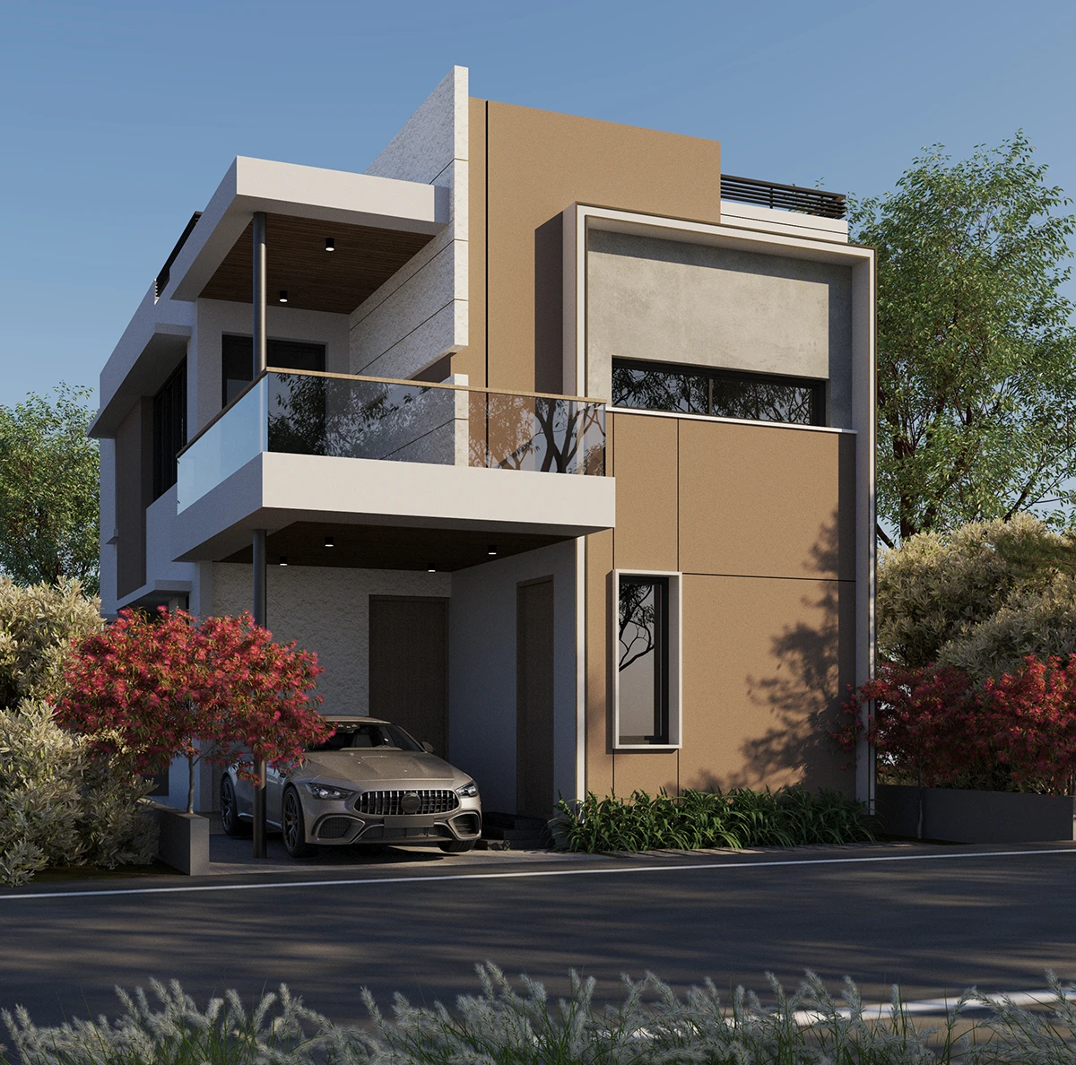 North and south facing villa
                                plan options at Arsun Pearl Park